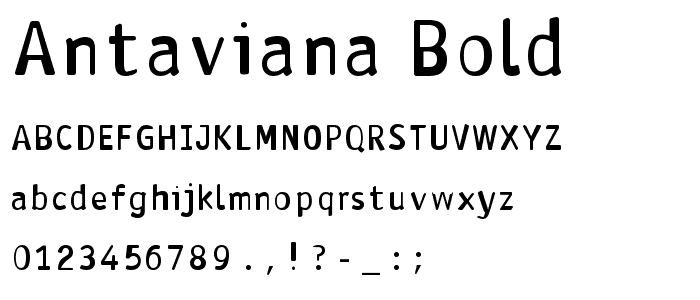 Antaviana Bold font